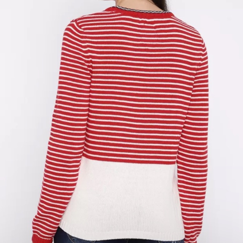 Superdry Women's Red & White Striped Sweater - Picture 6 of 6